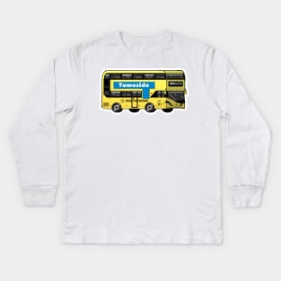 Tameside Transport for Greater Manchester (TfGM) Bee Network yellow bus Kids Long Sleeve T-Shirt